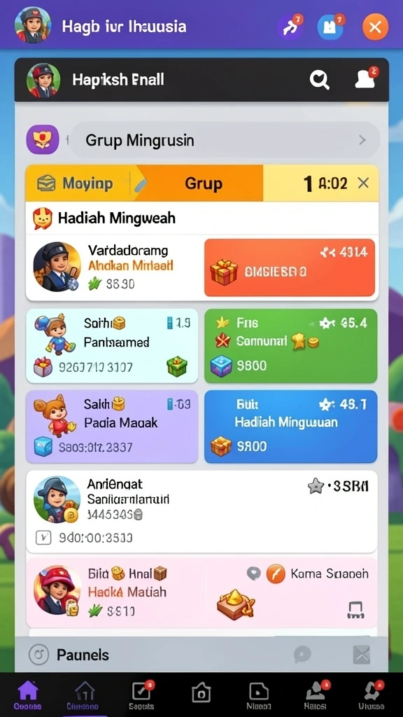 rebahin - Gameplay yang penuh warna dan interaktif.